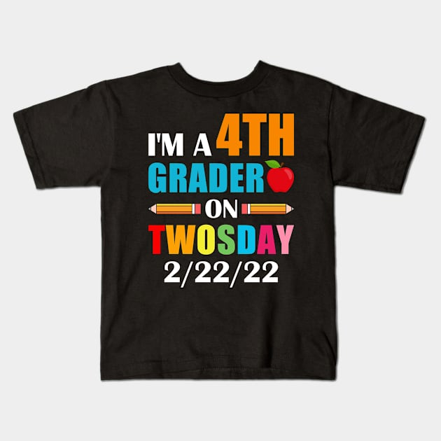 boys kids 4th Grader On Twosday 2 22 22 Kids T-Shirt by loveshop